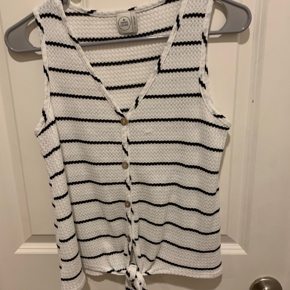 paper crane button down tank top - Picture 1 of 3